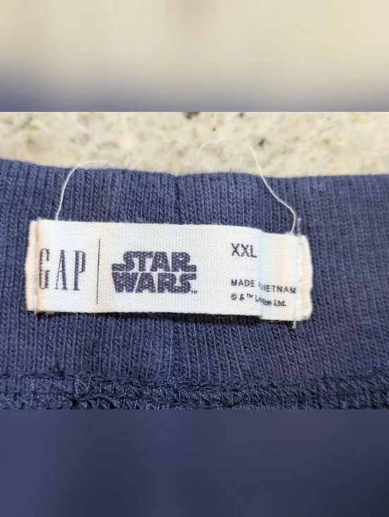 Gap Star Wars Stormtrooper Shorts Kids XXL 14 16 Blue Elastic Waist No Drawstrin - Picture 2 of 5
